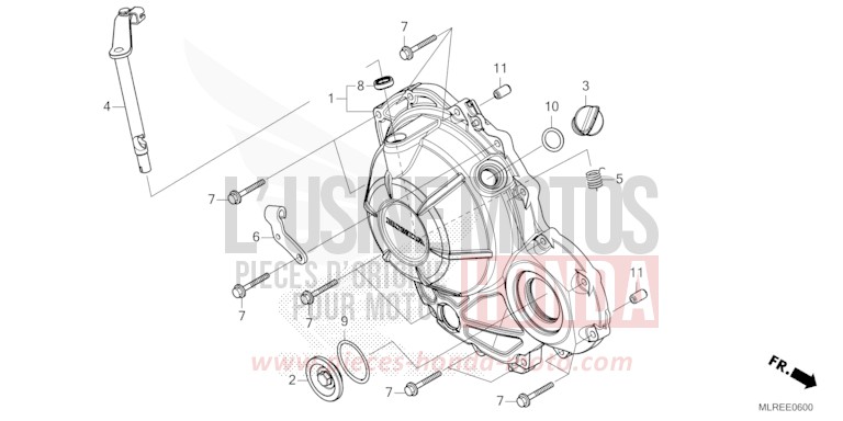 PANNEAU CARTER-MOTEUR D. de Hornet 500 PEARL HORIZON WHITE (NHB61) 2026